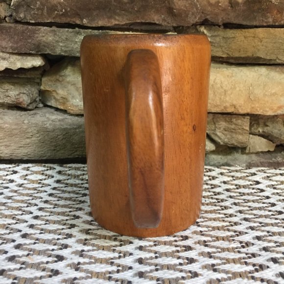 VTG Monkeypod Mug Pineapple Carved Tiki Bar Hawaii - Picture 11 of 14